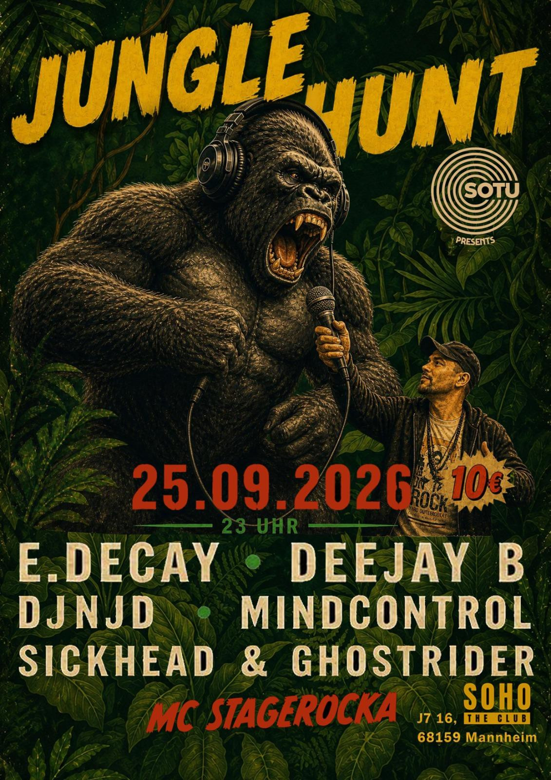 Jungle Hunt – SOHO - THE CLUB, 25.09.2026